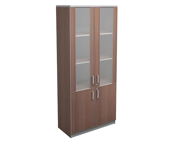 Шкаф закрытый со стеклом 80x44x218 см Практика